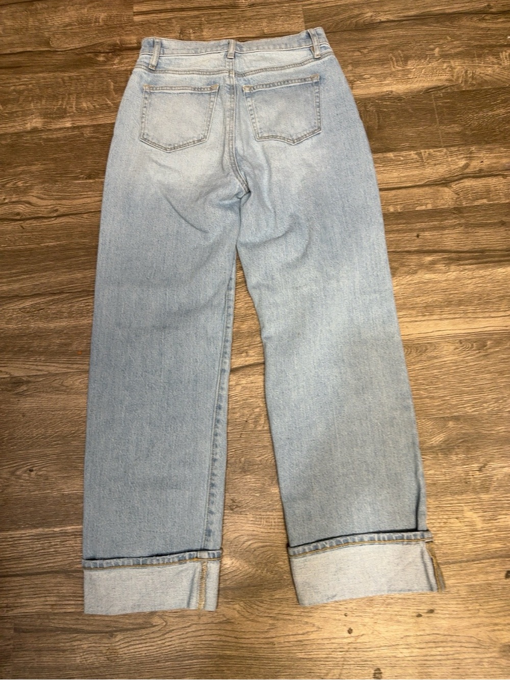 LOFT The Straight Light Wash Cuffed Jeans Size 25/0 - Picture 3 of 7